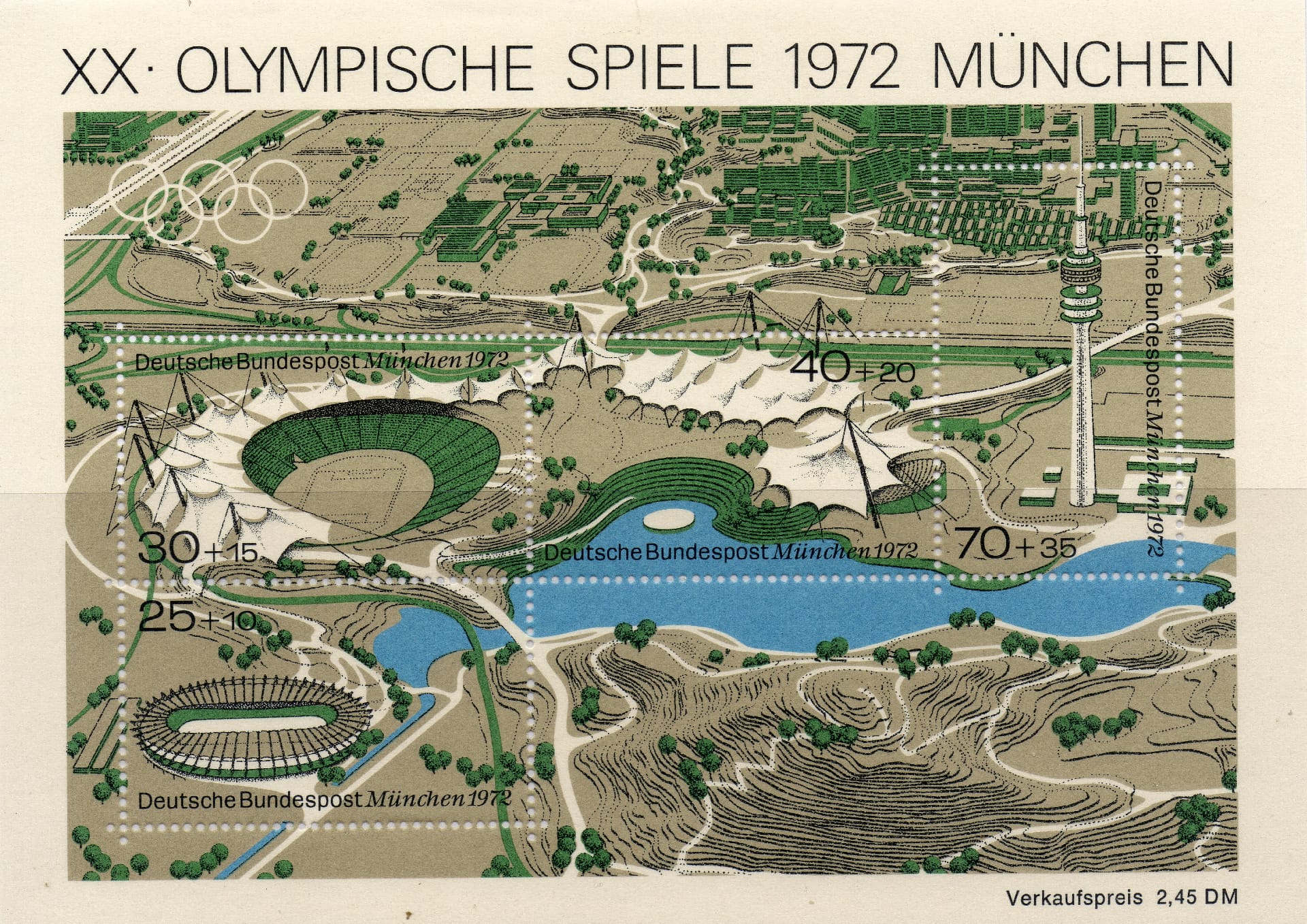 germania foglietto olimpiade 1972
