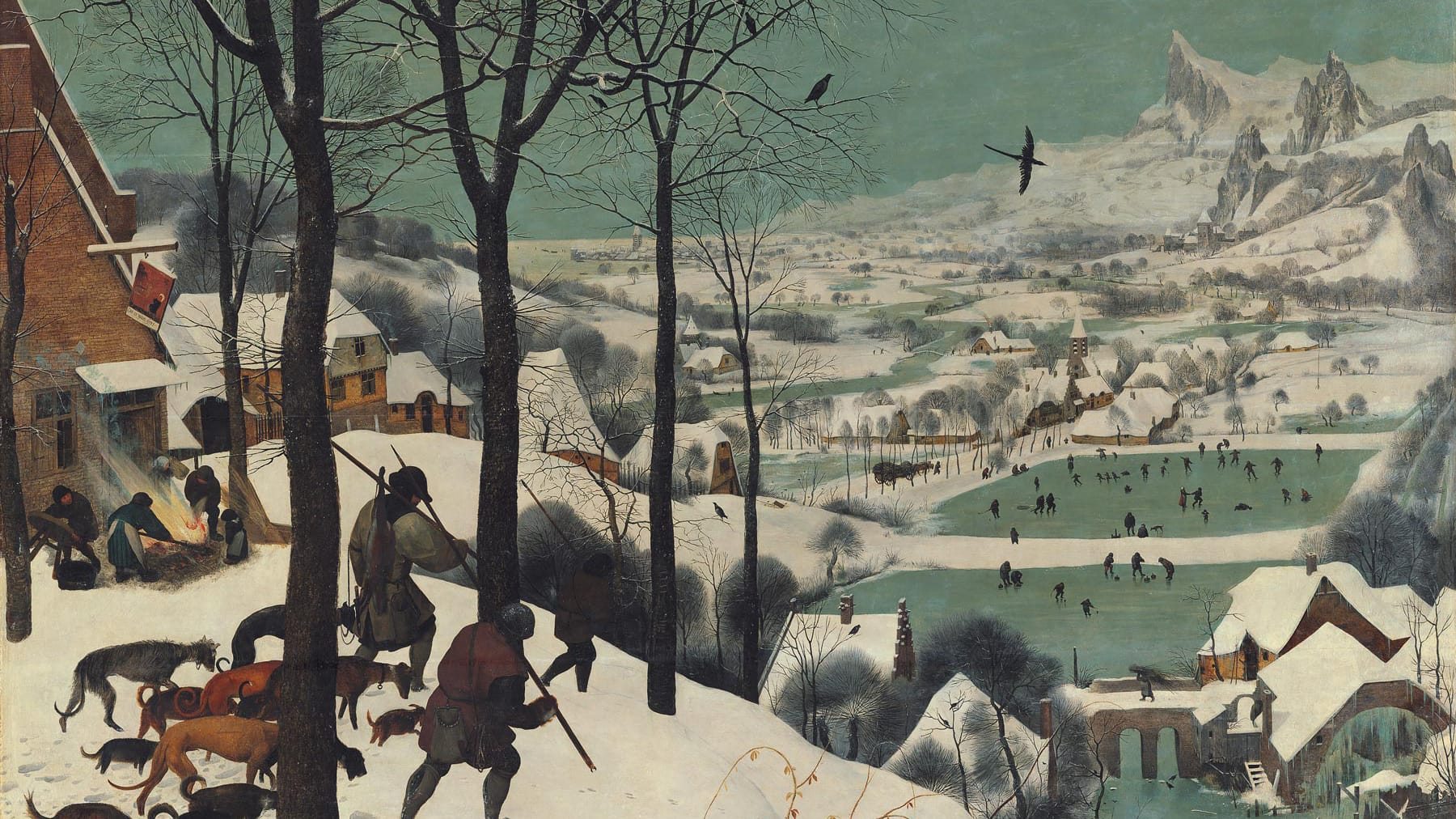 pieter bruegel cacciatori nella neve 1800