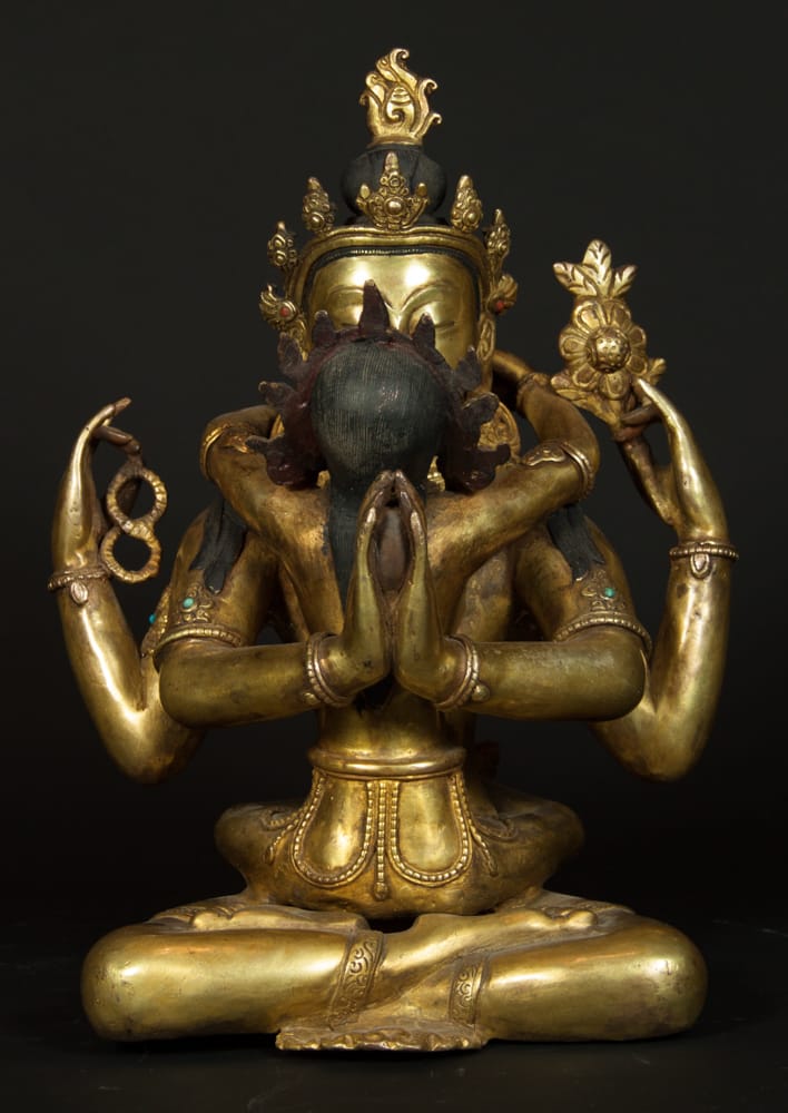 shiva estatua oro buddha