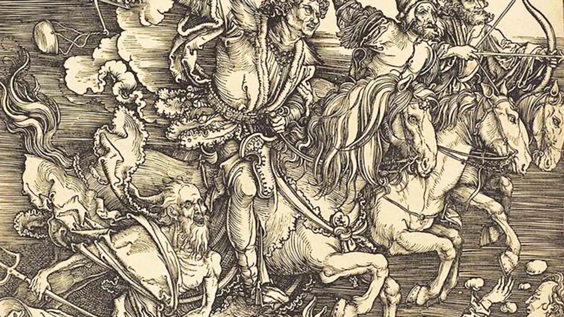 albrecht durer frammento de I quattro cavalieri dellapocalisse